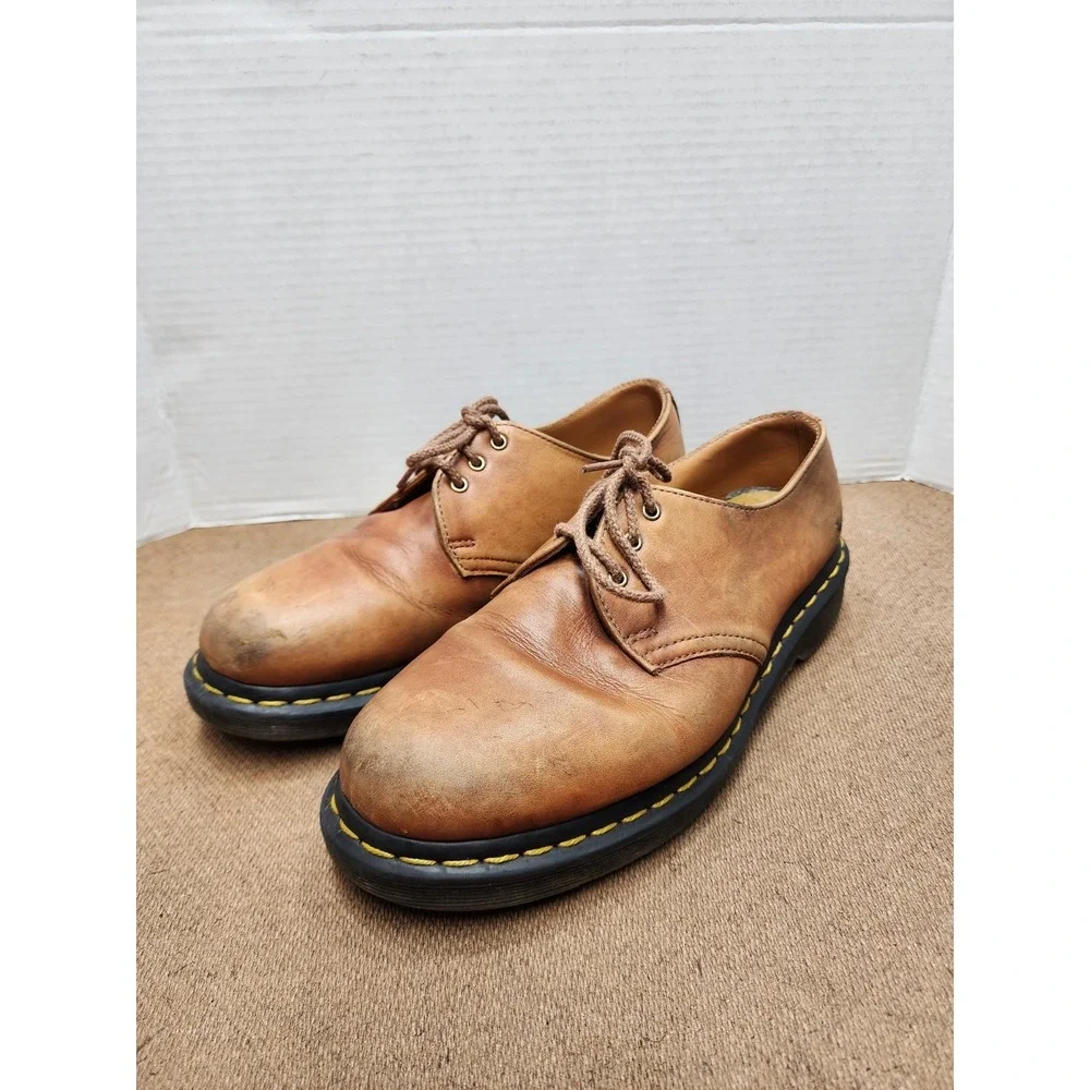 Doc Martens 1461 Carrara Leather Oxford Shoes Brown 30683 USM 7 USW 8